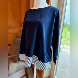 Lauren by Ralph Lauren 61% cotton 39% modal lightweight sweater mixed media